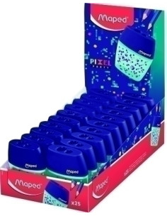 AFILALAPIZ MAPED 2 USOS SHAKER PIXEL PARTY CON DEPOSITO EXPOSITOR DE 20