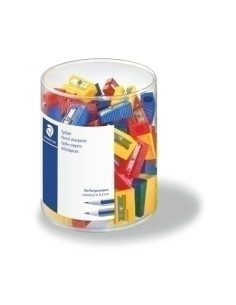 AFILALAPIZ PLASTICO STAEDTLER BOTE 100 3 COLS SURTIDOS