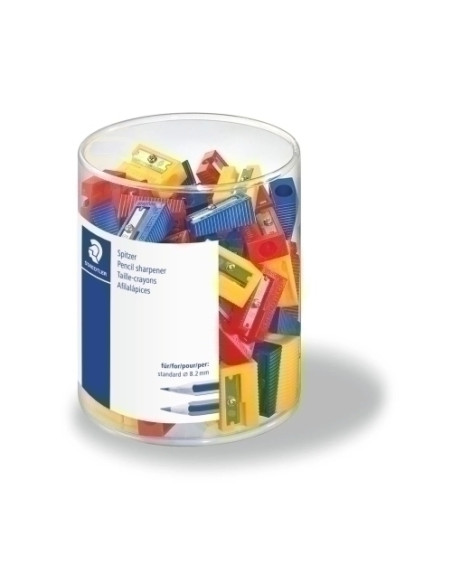 AFILALAPIZ PLASTICO STAEDTLER BOTE 100 3 COLS SURTIDOS