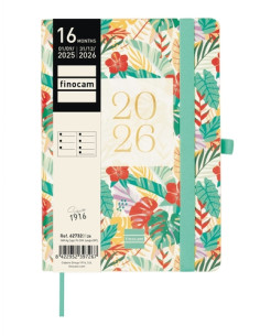 AGENDA ANUAL 2025-26 FINOCAM 16 MESES INTERNACIONAL CAPRI COSIDA tapa EXTRADURA SV APAIS F4 118x168 con GOMA JUNGLA