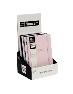AGENDA ANUAL 2025-26 FINOCAM 16 MESES INTERNACIONAL DOTTED SURTIDO EXPOSITOR de 6