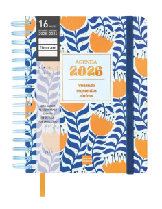 AGENDA ANUAL 2025-26 FINOCAM 16 MESES VITAE WIRE-O tapa EXTRADURA SV APAIS 4 155x217 con GOMA AZUL