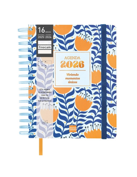 AGENDA ANUAL 2025-26 FINOCAM 16 MESES VITAE WIRE-O tapa EXTRADURA SV APAIS 4 155x217 con GOMA AZUL
