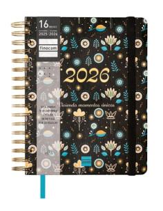 AGENDA ANUAL 2025-26 FINOCAM 16 MESES VITAE WIRE-O tapa EXTRADURA SV APAIS 4 155x217 con GOMA NEGRO