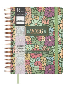 AGENDA ANUAL 2025-26 FINOCAM 16 MESES VITAE WIRE-O tapa EXTRADURA SV APAIS 4 155x217 con GOMA VERDE
