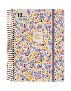 FINOCAM AGENDA ESPIRAL 18 MESES E10 2DP CIERRE CGOMA TAPA PP GIRL 2025-2026