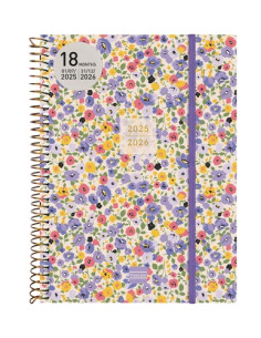 AGENDA ANUAL 2025-26 FINOCAM 18 MESES INTERNACIONAL ESPIRAL tapa PP SV APAIS E10 155x212 con GOMA GIRL