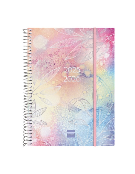 AGENDA ANUAL 2025-26 FINOCAM 18 MESES INTERNACIONAL ESPIRAL tapa PP SV APAIS E10 155x212 con GOMA PRETTY
