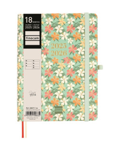 FINOCAM AGENDA MÍNIMAL 18 MESES M5 SVH CIERRE CGOMA TAPA DURA DAISY 2025-2026