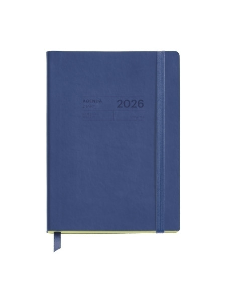 AGENDA ANUAL 2025-26 MIQUELRIUS 16 MESES COSIDA tapa SIMIL PIEL 140x190 SV MARINO