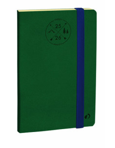 AGENDA ANUAL 2025-26 QUO VADIS 16 MESES SV 10x15cm HORIZONTAL  EVEREST VERDE BOSQUE
