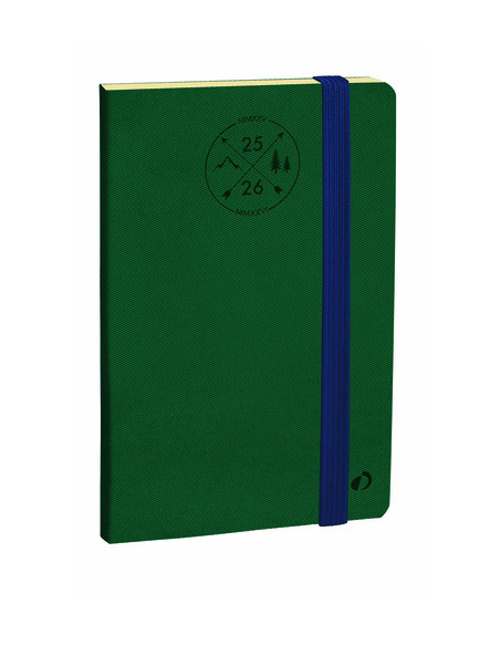 AGENDA ANUAL 2025-26 QUO VADIS 16 MESES SV 10x15cm HORIZONTAL  EVEREST VERDE BOSQUE