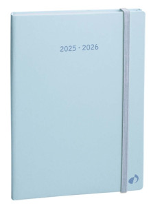 AGENDA ANUAL 2025-26 QUO VADIS 16 MESES SV 16x24cm PLAN WEEK  PASTEL AZUL 
