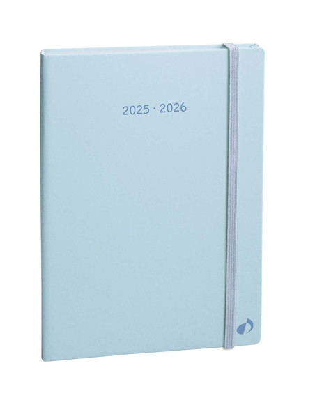 AGENDA ANUAL 2025-26 QUO VADIS 16 MESES SV 16x24cm PLAN WEEK  PASTEL AZUL 
