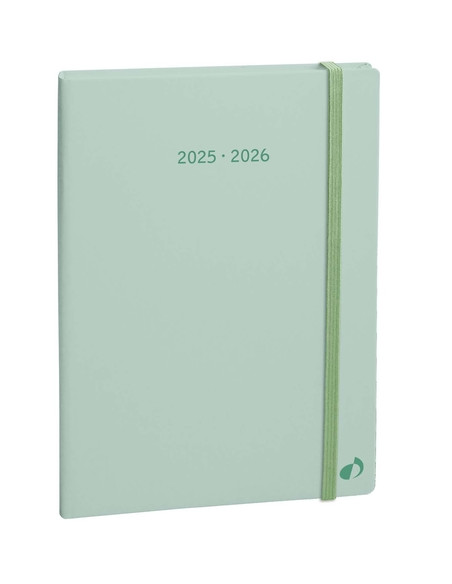 AGENDA ANUAL 2025-26 QUO VADIS 16 MESES SV 16x24cm PLAN WEEK  PASTEL VERDE 