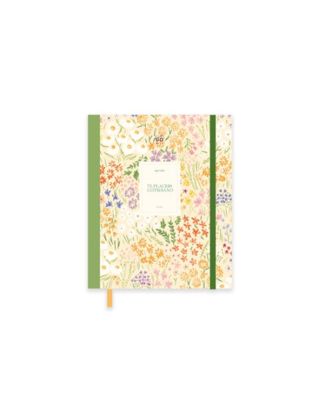 AGENDA ANUAL 2026 UO ENCOLADA tapa EXTRADURA con GOMA MINI 150x120 SV BLOOM