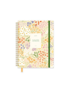 AGENDA ANUAL 2026 UO WIRE-O tapa EXTRADURA con GOMA A5 210x148 DP BLOOM