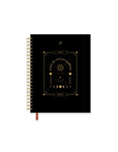 AGENDA ANUAL 2026 UO WIRE-O tapa EXTRADURA con GOMA A5 210x148 DP EQUILIBRIO