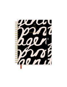 AGENDA ANUAL 2026 UO WIRE-O tapa EXTRADURA con GOMA A5 210x148 DP NOIR