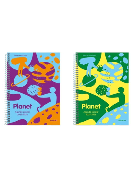 AGENDA ESCOLAR 2025-26 ADDITIO PLANET PRIMARIA ESPIRAL tapa PP SV A5 6-12 AÑOS