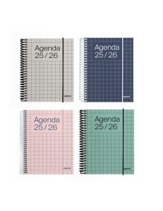 AGENDA ESCOLAR 2025-26 ADDITIO UNIVERSAL ESPIRAL tapa PVC DP 125x170 con GOMA