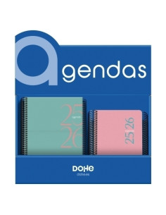 AGENDA ESCOLAR 2025-26 DOHE BASIC A5A6 SURTIDO EXPOSITOR DE 25 9x A5 SV 6x A5 DP 10x A6 DP