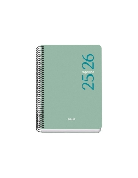AGENDA ESCOLAR 2025-26 DOHE BASIC ESENCIAL ESPIRAL tapa PP A5 150x210 DP VERDE