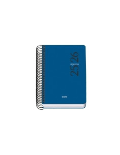AGENDA ESCOLAR 2025-26 DOHE BASIC ESENCIAL ESPIRAL tapa PP A6 120x170 DP AZUL