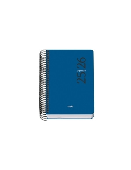 AGENDA ESCOLAR 2025-26 DOHE BASIC ESENCIAL ESPIRAL tapa PP A6 120x170 DP AZUL