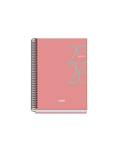 AGENDA ESCOLAR 2025-26 DOHE BASIC SYSTEM ESPIRAL tapa EXTRA A5 150x210 DP ROSA