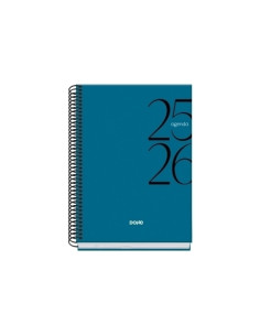 AGENDA ESCOLAR 2025-26 DOHE BASIC SYSTEM ESPIRAL tapa EXTRA A5 150x210 SV AZUL