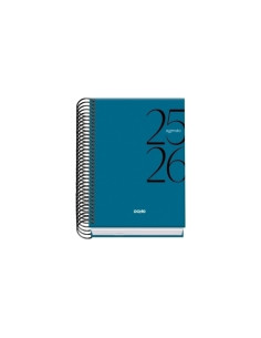AGENDA ESCOLAR 2025-26 DOHE BASIC SYSTEM ESPIRAL tapa EXTRA A6 120x170 DP AZUL