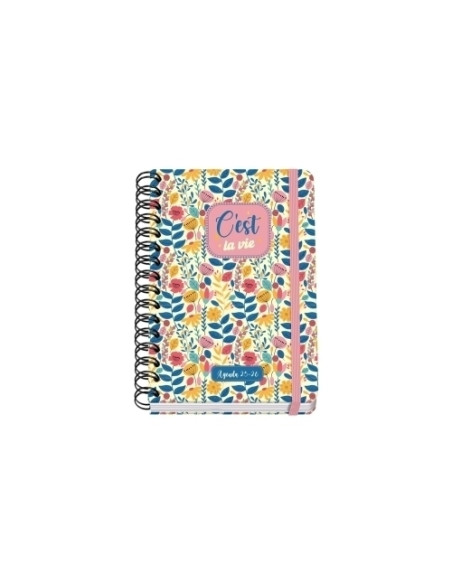 AGENDA ESCOLAR 2025-26 DOHE PREMIUM CEST LA VIE WIRE-O tapa EXTRA A5 215x310 SV con GOMA