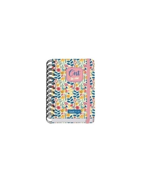 AGENDA ESCOLAR 2025-26 DOHE PREMIUM CEST LA VIE WIRE-O tapa EXTRA A6 155x215 DP con GOMA