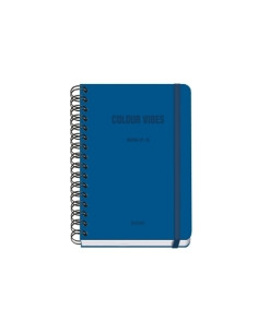 AGENDA ESCOLAR 2025-26 DOHE PREMIUM COLOR VIBES WIRE-O tapa EXTRA A5 150x210 SV con GOMA AZUL