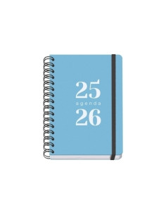 DOHE AGENDA ESCOLAR GRAMMAR A5 ESPIRAL DOBLE DP TAPA PP AZUL 2025-2026