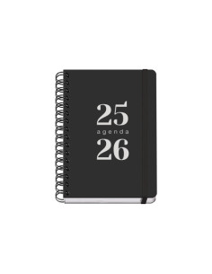 AGENDA ESCOLAR 2025-26 DOHE PREMIUM GRAMMAR WIRE-O tapa PP A5 150x210 SV con GOMA NEGRO