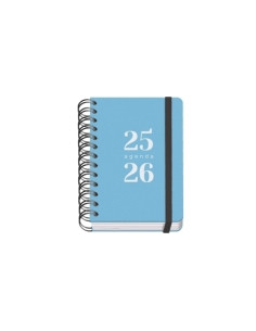 DOHE AGENDA ESCOLAR GRAMMAR A6 ESPIRAL DOBLE DP TAPA PP AZUL 2025-2026