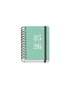 DOHE AGENDA ESCOLAR GRAMMAR A6 ESPIRAL DOBLE DP TAPA PP VERDE 2025-2026