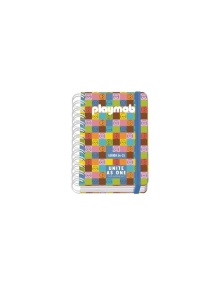 AGENDA ESCOLAR 2025-26 DOHE PREMIUM PLAYMOBIL UNITED WIRE-O tapa EXTRA A6 155x215 DP con GOMA