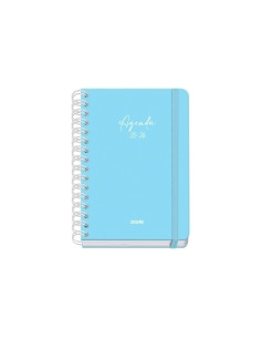 AGENDA ESCOLAR 2025-26 DOHE PREMIUM SERENITY WIRE-O tapa EXTRA A5 215x310 SV con GOMA AZUL