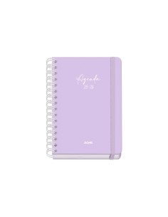 AGENDA ESCOLAR 2025-26 DOHE PREMIUM SERENITY WIRE-O tapa EXTRA A5 215x310 SV con GOMA MORADO