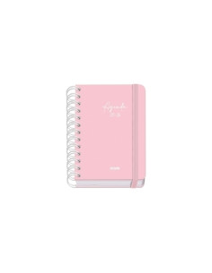 DOHE AGENDA ESCOLAR SERENITY WIRE´O A6 ESPIRAL DOBLE DP TAPA DURA ROSA 2025-2026
