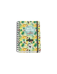 AGENDA ESCOLAR 2025-26 DOHE PREMIUM WWF TROPIC WIRE-O tapa EXTRA A5 215x310 SV con GOMA
