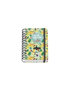 AGENDA ESCOLAR 2025-26 DOHE PREMIUM WWF TROPIC WIRE-O tapa EXTRA A6 155x215 DP con GOMA