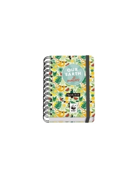 AGENDA ESCOLAR 2025-26 DOHE PREMIUM WWF TROPIC WIRE-O tapa EXTRA A6 155x215 DP con GOMA