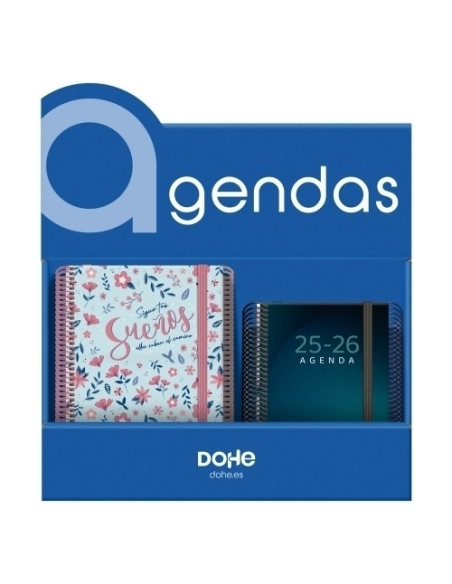 AGENDA ESCOLAR 2025-26 DOHE PRIME A5A6 SURTIDO EXPOSITOR DE 25 9x A5 SV 6x A5 DP 10x A6 DP