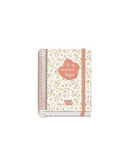 AGENDA ESCOLAR 2025-26 DOHE PRIME BUBBLES ESPIRAL tapa EXTRA A6 120x170 DP con GOMA