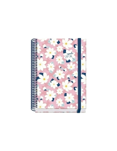 AGENDA ESCOLAR 2025-26 DOHE PRIME CAMOMILLE ESPIRAL tapa EXTRA A5 150x210 DP con GOMA