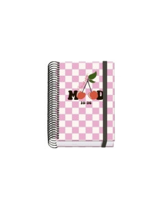 AGENDA ESCOLAR 2025-26 DOHE PRIME CHERRY ESPIRAL tapa EXTRA A6 120x170 DP con GOMA